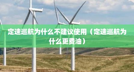 定速巡航为什么不建议使用（定速巡航为什么更费油）