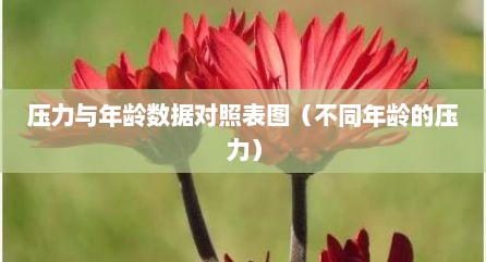 压力与年龄数据对照表图（不同年龄的压力）