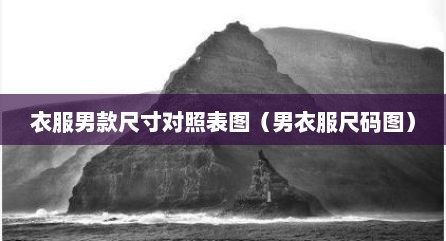 衣服男款尺寸对照表图（男衣服尺码图）