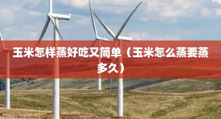 玉米怎样蒸好吃又简单（玉米怎么蒸要蒸多久）