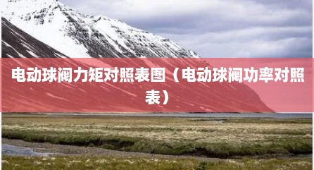 电动球阀力矩对照表图（电动球阀功率对照表）