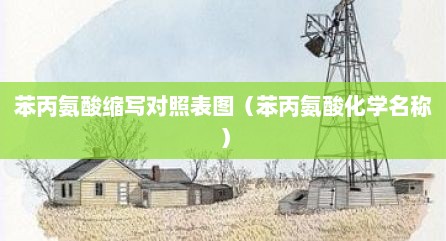 苯丙氨酸缩写对照表图（苯丙氨酸化学名称）