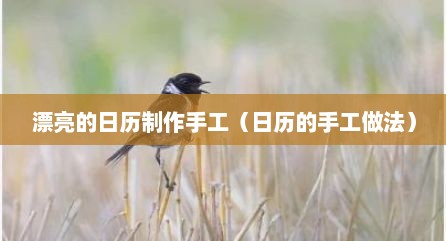 漂亮的日历制作手工（日历的手工做法）