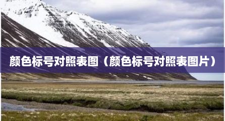 颜色标号对照表图（颜色标号对照表图片）