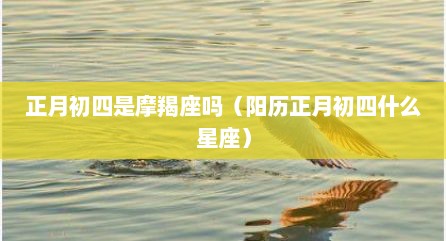 正月初四是摩羯座吗（阳历正月初四什么星座）