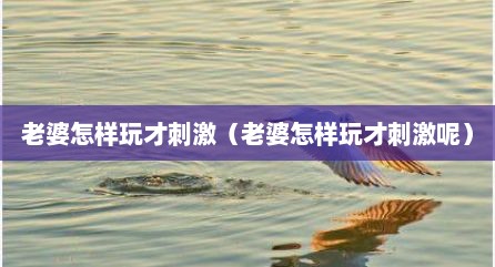 老婆怎样玩才刺激（老婆怎样玩才刺激呢）