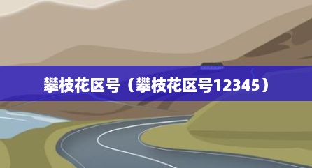 攀枝花区号（攀枝花区号12345）