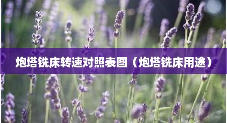 炮塔铣床转速对照表图（炮塔铣床用途）