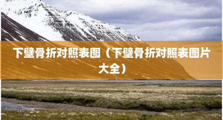 下壁骨折对照表图（下壁骨折对照表图片大全）