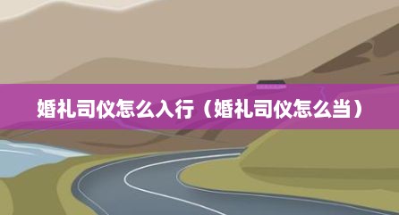 婚礼司仪怎么入行（婚礼司仪怎么当）