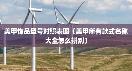 美甲饰品型号对照表图（美甲所有款式名称大全怎么辨别）
