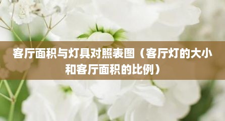客厅面积与灯具对照表图（客厅灯的大小和客厅面积的比例）