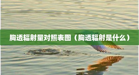 胸透辐射量对照表图（胸透辐射是什么）
