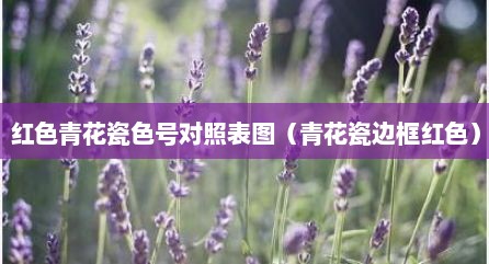 红色青花瓷色号对照表图（青花瓷边框红色）
