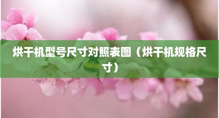 烘干机型号尺寸对照表图（烘干机规格尺寸）