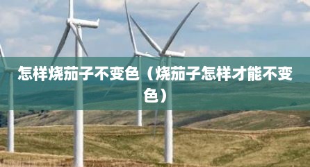 怎样烧茄子不变色（烧茄子怎样才能不变色）