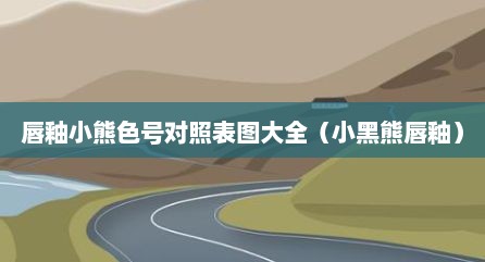 唇釉小熊色号对照表图大全（小黑熊唇釉）