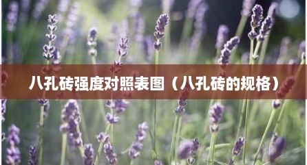 八孔砖强度对照表图（八孔砖的规格）