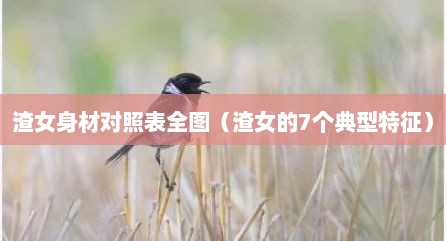 渣女身材对照表全图（渣女的7个典型特征）
