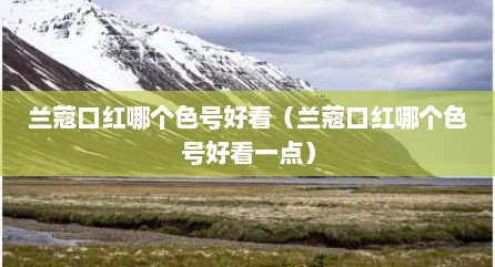 兰蔻口红哪个色号好看（兰蔻口红哪个色号好看一点）