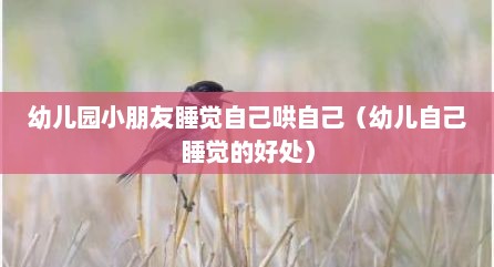 幼儿园小朋友睡觉自己哄自己（幼儿自己睡觉的好处）