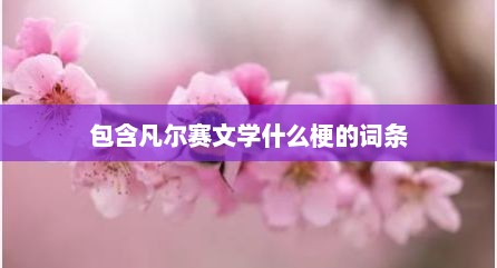 包含凡尔赛文学什么梗的词条