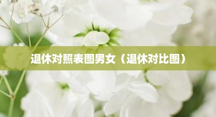 退休对照表图男女（退休对比图）