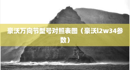 豪沃万向节型号对照表图（豪沃l2w34参数）