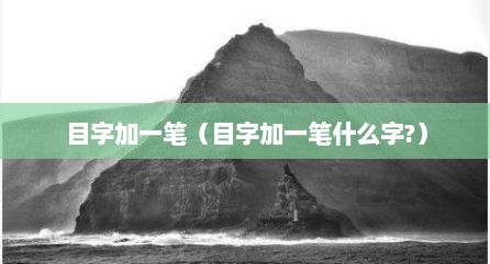 目字加一笔（目字加一笔什么字?）
