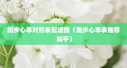 跑步心率对照表配速图（跑步心率表推荐 知乎）