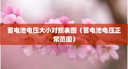 蓄电池电压大小对照表图（蓄电池电压正常范围）
