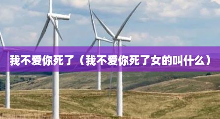 我不爱你死了（我不爱你死了女的叫什么）