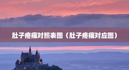 肚子疼痛对照表图（肚子疼痛对应图）