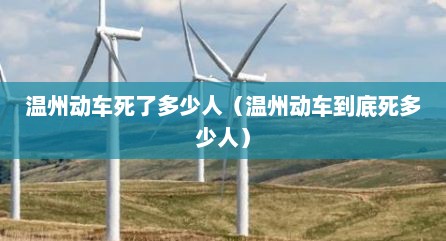 温州动车死了多少人（温州动车到底死多少人）