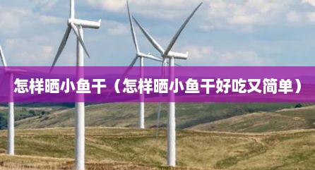 怎样晒小鱼干（怎样晒小鱼干好吃又简单）