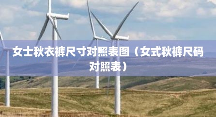 女士秋衣裤尺寸对照表图（女式秋裤尺码对照表）