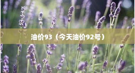 油价93（今天油价92号）