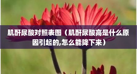 肌酐尿酸对照表图（肌酐尿酸高是什么原因引起的,怎么能降下来）