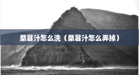 桑葚汁怎么洗（桑葚汁怎么弄掉）