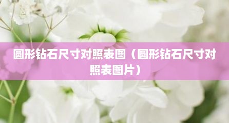 圆形钻石尺寸对照表图（圆形钻石尺寸对照表图片）