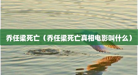 乔任梁死亡（乔任梁死亡真相电影叫什么）