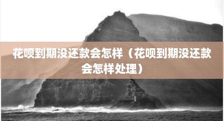 花呗到期没还款会怎样（花呗到期没还款会怎样处理）