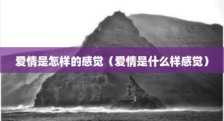爱情是怎样的感觉（爱情是什么样感觉）