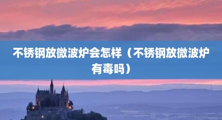 不锈钢放微波炉会怎样（不锈钢放微波炉有毒吗）