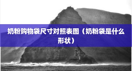 奶粉购物袋尺寸对照表图（奶粉袋是什么形状）