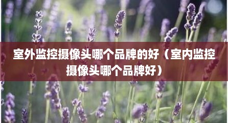 室外监控摄像头哪个品牌的好（室内监控摄像头哪个品牌好）