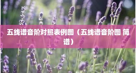 五线谱音阶对照表例图（五线谱音阶图 简谱）