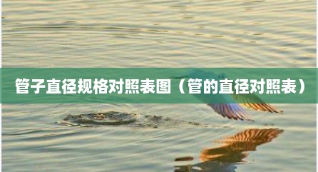 管子直径规格对照表图（管的直径对照表）