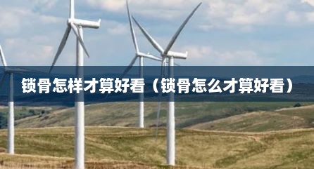 锁骨怎样才算好看（锁骨怎么才算好看）