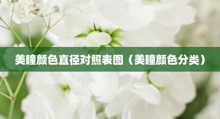 美瞳颜色直径对照表图（美瞳颜色分类）